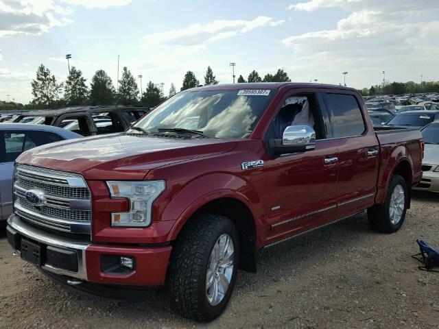 1FTEW1EG4FFC53134 - 2015 FORD F150 SUPER BURGUNDY photo 2