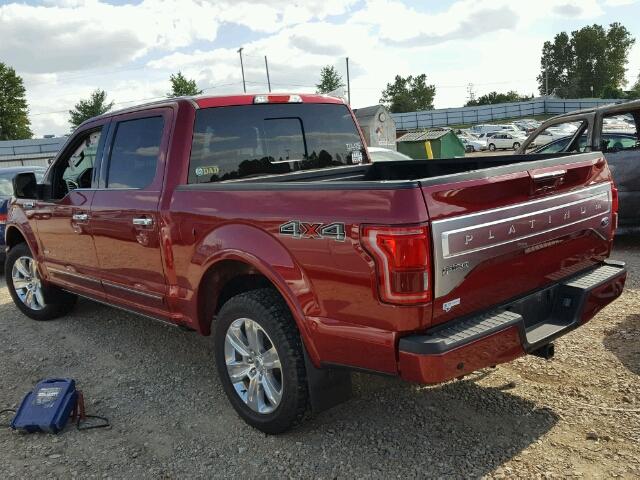 1FTEW1EG4FFC53134 - 2015 FORD F150 SUPER BURGUNDY photo 3