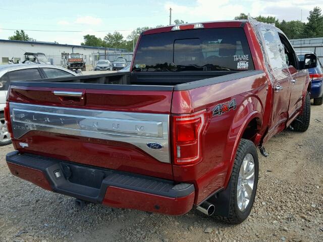 1FTEW1EG4FFC53134 - 2015 FORD F150 SUPER BURGUNDY photo 4