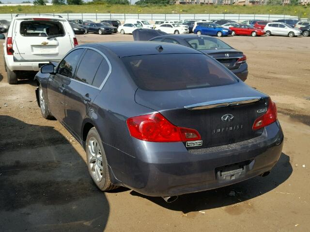 JNKBV61F78M262973 - 2008 INFINITI G35 GRAY photo 3