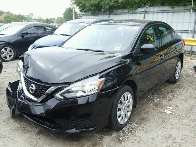 3N1AB7AP8GY242475 - 2016 NISSAN SENTRA BLACK photo 2