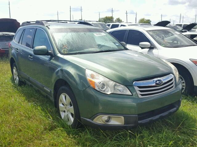 4S4BRCGC0B3321422 - 2011 SUBARU OUTBACK GREEN photo 1