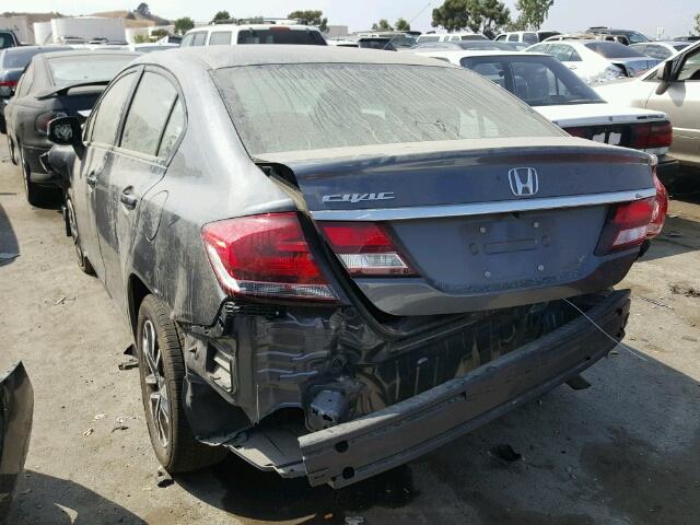 19XFB2F83DE295637 - 2013 HONDA CIVIC EX BLACK photo 3