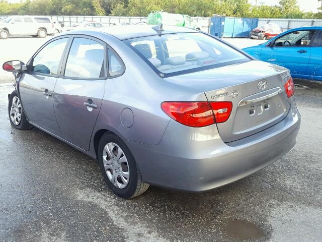 KMHDU4AD8AU165167 - 2010 HYUNDAI ELANTRA GRAY photo 3