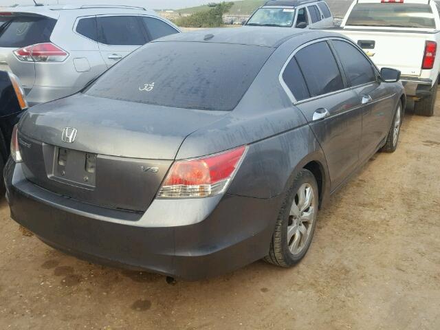 1HGCP36818A047617 - 2008 HONDA ACCORD CHARCOAL photo 4