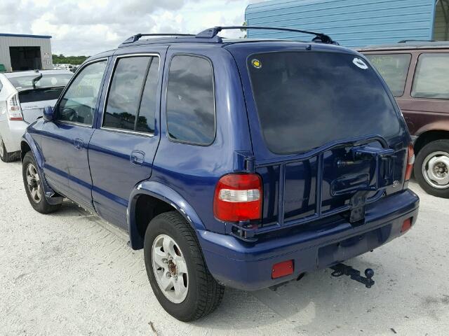 KNDJA7231Y5623837 - 2000 KIA SPORTAGE BLUE photo 3