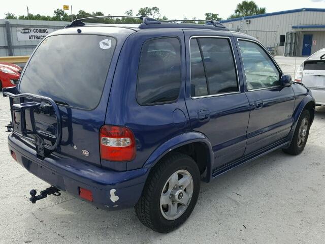 KNDJA7231Y5623837 - 2000 KIA SPORTAGE BLUE photo 4