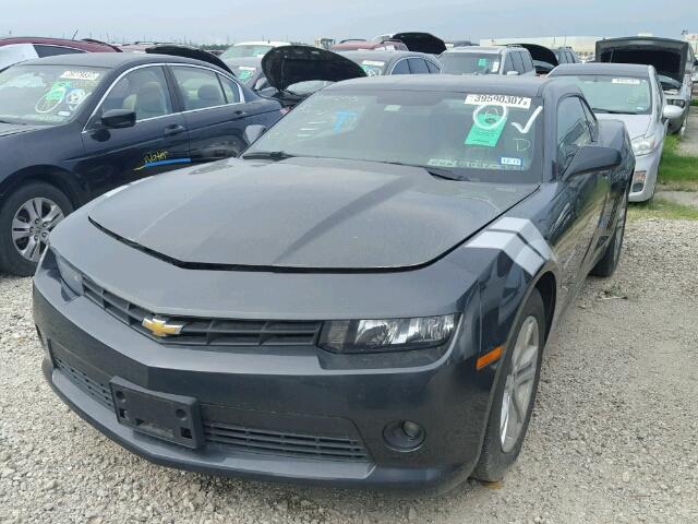 2G1FB1E35E9323558 - 2014 CHEVROLET CAMARO LT GRAY photo 2