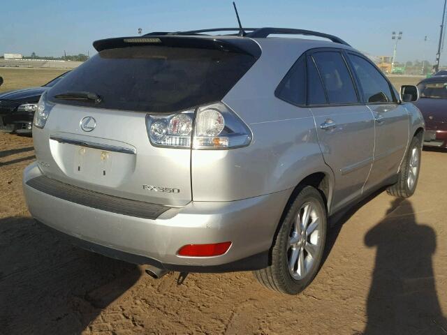 2T2GK31U89C062823 - 2009 LEXUS RX 350 SILVER photo 4