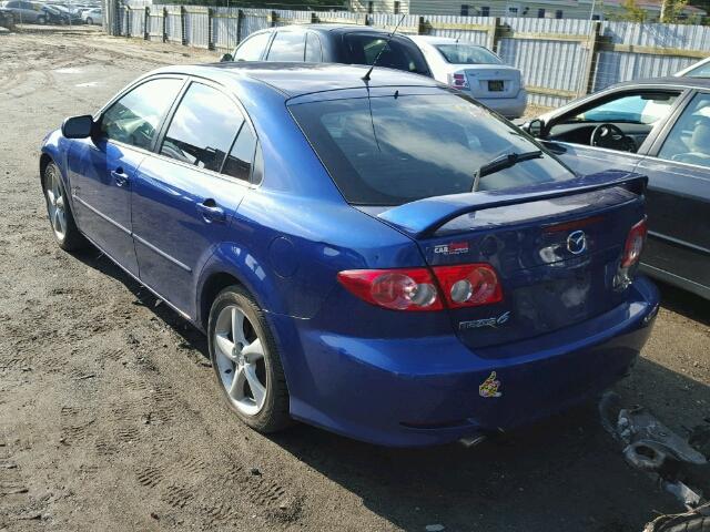 1YVHP84D445N94038 - 2004 MAZDA 6 S BLUE photo 3