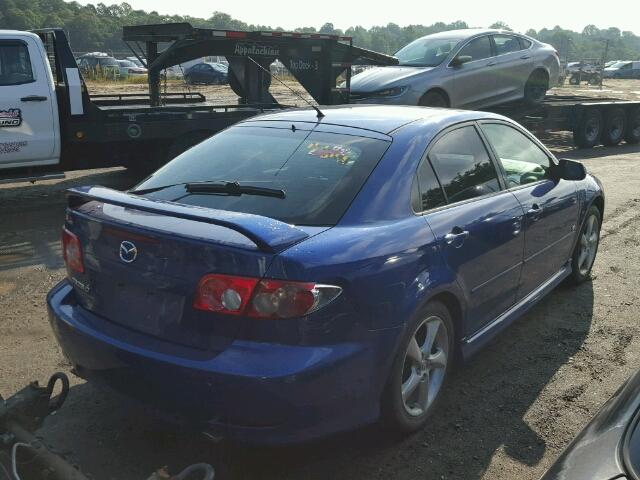 1YVHP84D445N94038 - 2004 MAZDA 6 S BLUE photo 4