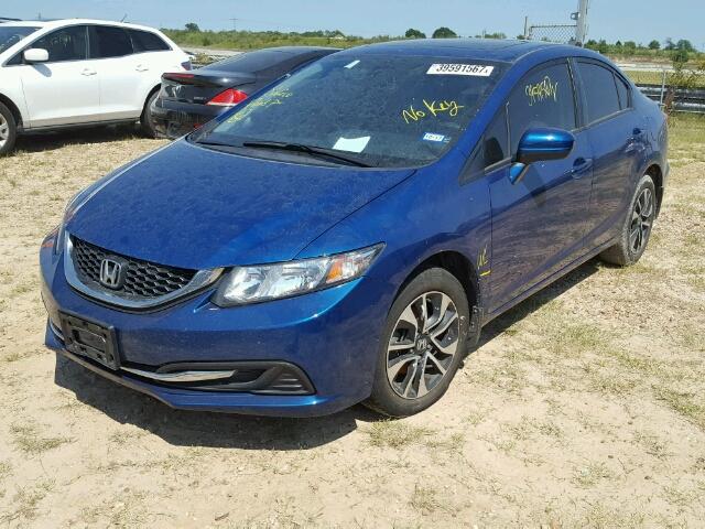 19XFB2F82FE052825 - 2015 HONDA CIVIC EX Mavi fotoğraf 2