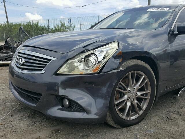 JN1CV6APXCM930582 - 2012 INFINITI G37 BASE BLUE photo 9