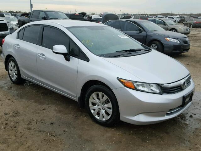 2HGFB2F58CH323510 - 2012 HONDA CIVIC SILVER photo 1