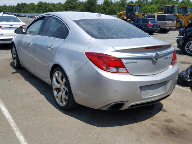 2G4GV5GV2C9176536 - 2012 BUICK REGAL GS SILVER photo 3