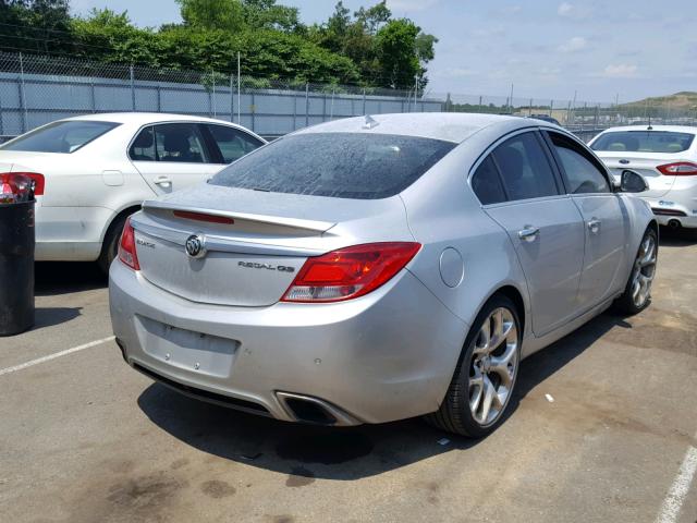 2G4GV5GV2C9176536 - 2012 BUICK REGAL GS SILVER photo 4