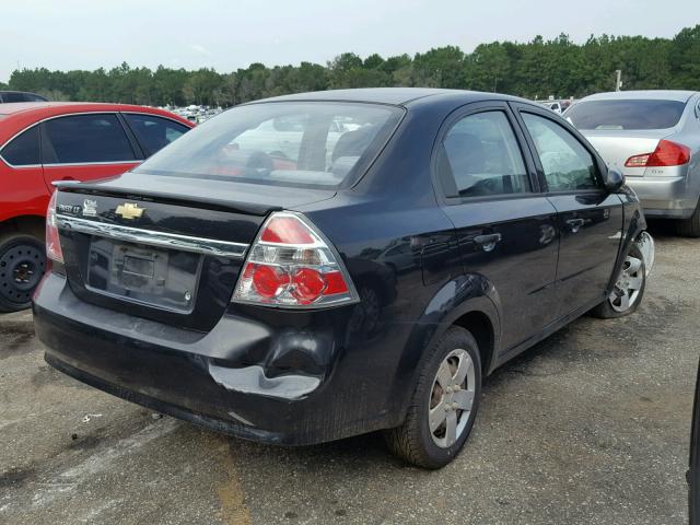 KL1TD5DE3BB140854 - 2011 CHEVROLET AVEO LS BLACK photo 4