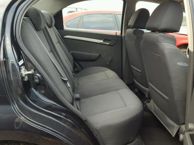 KL1TD5DE3BB140854 - 2011 CHEVROLET AVEO LS BLACK photo 6