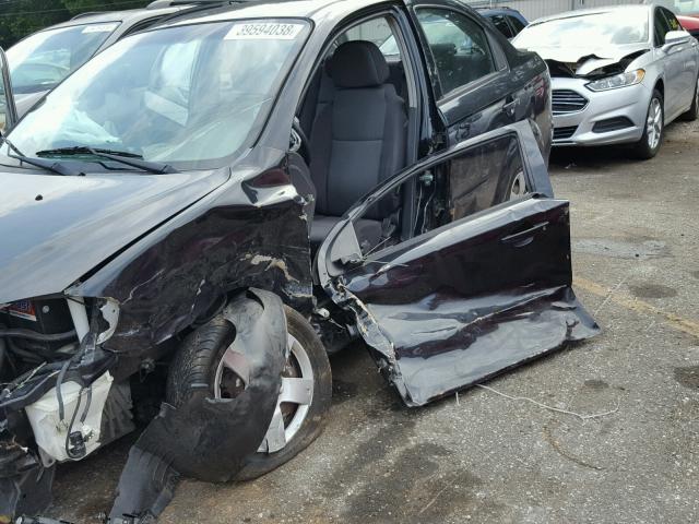 KL1TD5DE3BB140854 - 2011 CHEVROLET AVEO LS BLACK photo 9