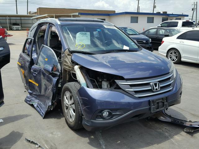 5J6RM3H7XCL006822 - 2012 HONDA CR-V EXL BLUE photo 1