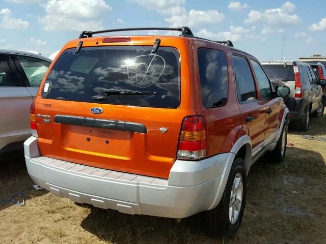 1FMYU03147KA36649 - 2007 FORD ESCAPE XLT ORANGE photo 4