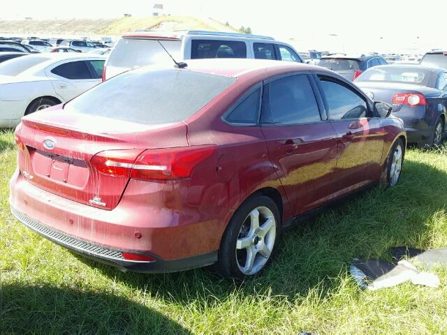 1FADP3F25GL398537 - 2016 FORD FOCUS RED photo 4