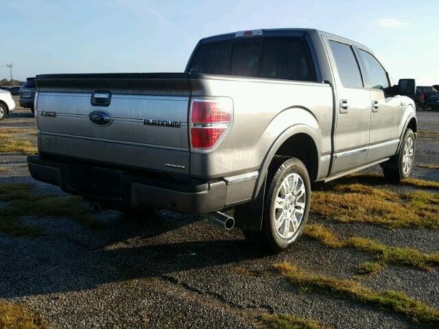 1FTFW1EF2DFC71172 - 2013 FORD F150 GRAY photo 4