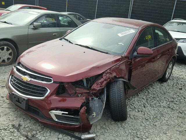 1G1PC5SB2F7161816 - 2015 CHEVROLET CRUZE LT BURGUNDY photo 2