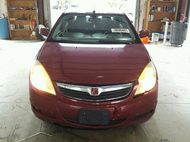 1G8ZV57717F125292 - 2007 SATURN AURA XR MAROON photo 9