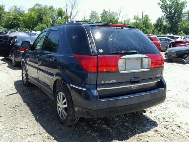 3G5DB03704S574348 - 2004 BUICK RENDEZVOUS BLUE photo 3