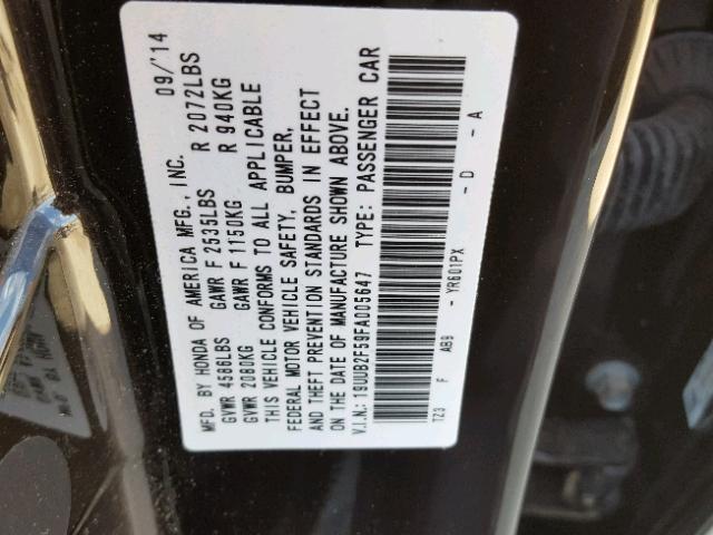 19UUB2F59FA005647 - 2015 ACURA TLX TECH برغندي صورة 10