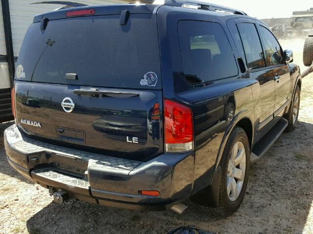 5N1BA08D78N608072 - 2008 NISSAN ARMADA SE BLUE photo 4