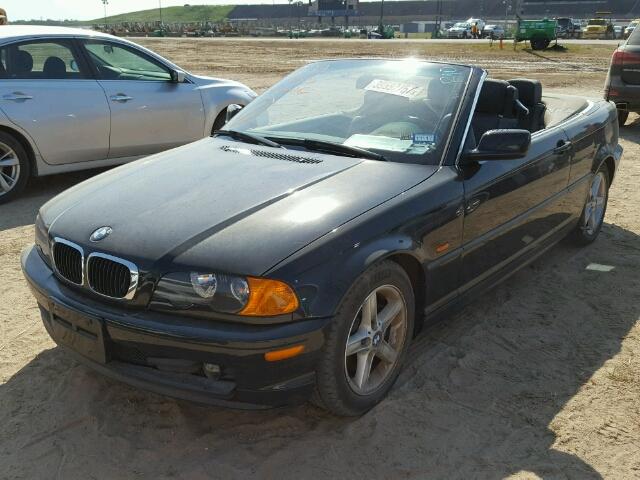 WBABS33402JY59523 - 2002 BMW 325 BLACK photo 2