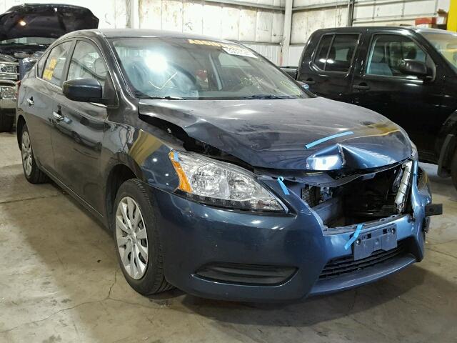 3N1AB7AP8EL609093 - 2014 NISSAN SENTRA S BLUE photo 1