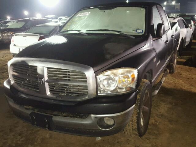 1D7HU182X8S635168 - 2008 DODGE RAM 1500 BLACK photo 2