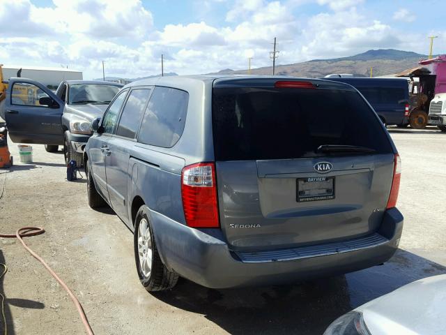 KNDMB233466089011 - 2006 KIA SEDONA EX BLUE photo 3