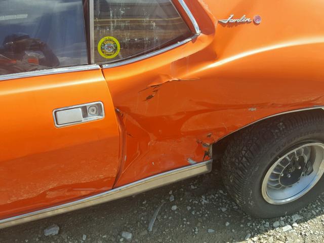 A4A797A318617 - 1974 AMERICAN MOTORS JAVELIN ORANGE photo 9