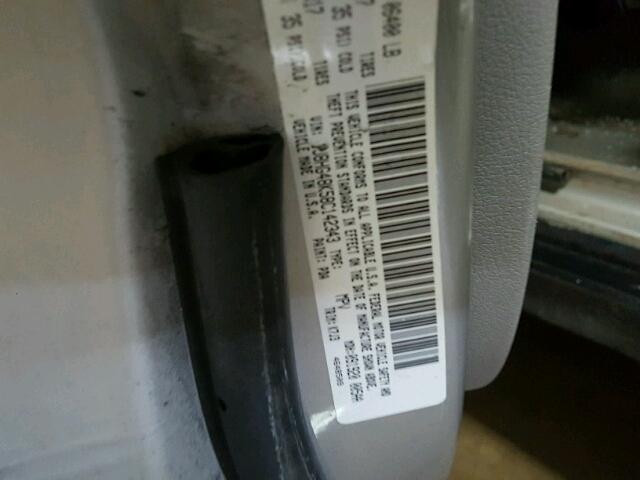 1J8HG48K58C142343 - 2008 JEEP COMMANDER SILVER photo 10