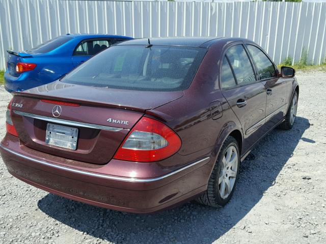 WDBUF87XX7B132567 - 2007 MERCEDES-BENZ E 350 4MAT RED photo 4