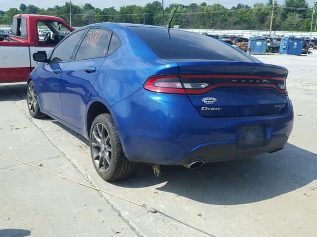 1C3CDFBA2DD298872 - 2013 DODGE DART SXT BLUE photo 3