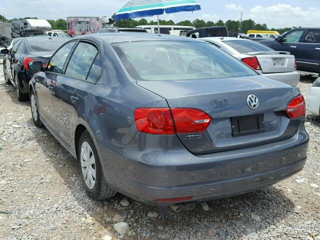 3VW2K7AJ3EM235898 - 2014 VOLKSWAGEN JETTA BASE 灰色 照片 3