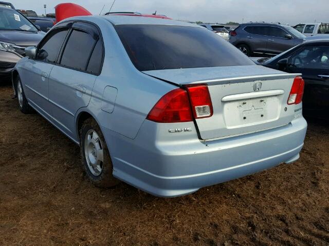 JHMES96645S011447 - 2005 HONDA CIVIC BLUE photo 3