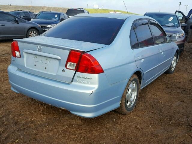 JHMES96645S011447 - 2005 HONDA CIVIC BLUE photo 4