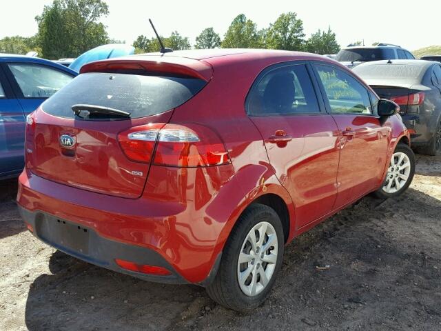 KNADM5A3XD6151374 - 2013 KIA RIO RED photo 4