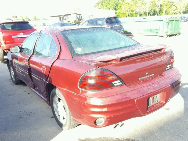 1G2NF52E5YC517464 - 2000 PONTIAC GRAND AM S RED photo 3