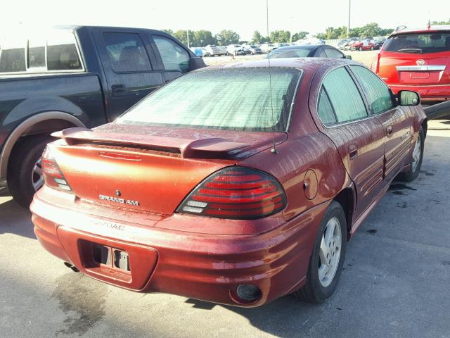 1G2NF52E5YC517464 - 2000 PONTIAC GRAND AM S RED photo 4