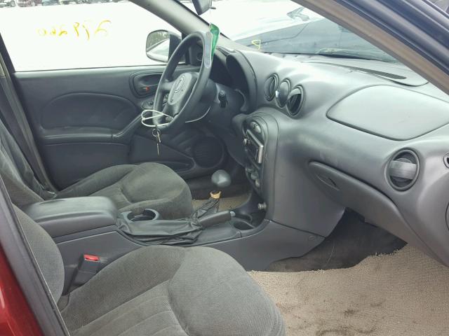 1G2NF52E5YC517464 - 2000 PONTIAC GRAND AM S RED photo 5