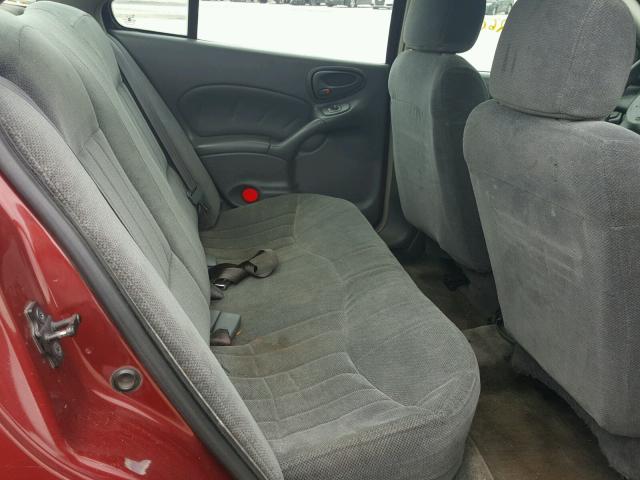 1G2NF52E5YC517464 - 2000 PONTIAC GRAND AM S RED photo 6