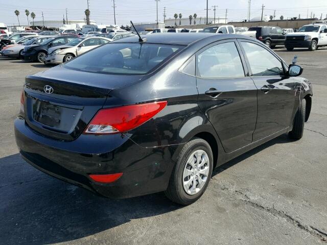 KMHCT4AE0FU867708 - 2015 HYUNDAI ACCENT GLS BLACK photo 4