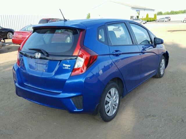 3HGGK5H57FM748483 - 2015 HONDA FIT LX BLUE photo 4